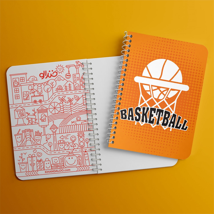 دفتر لیست خرید 50 برگ خندالو طرح بسکتبال Basketball کد 26450