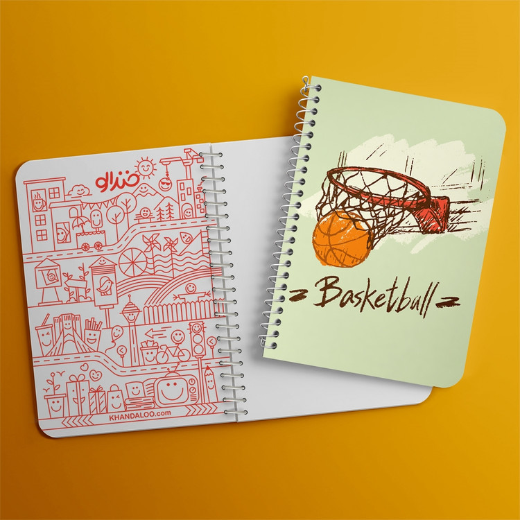دفتر لیست خرید 50 برگ خندالو طرح بسکتبال Basketball کد 26442