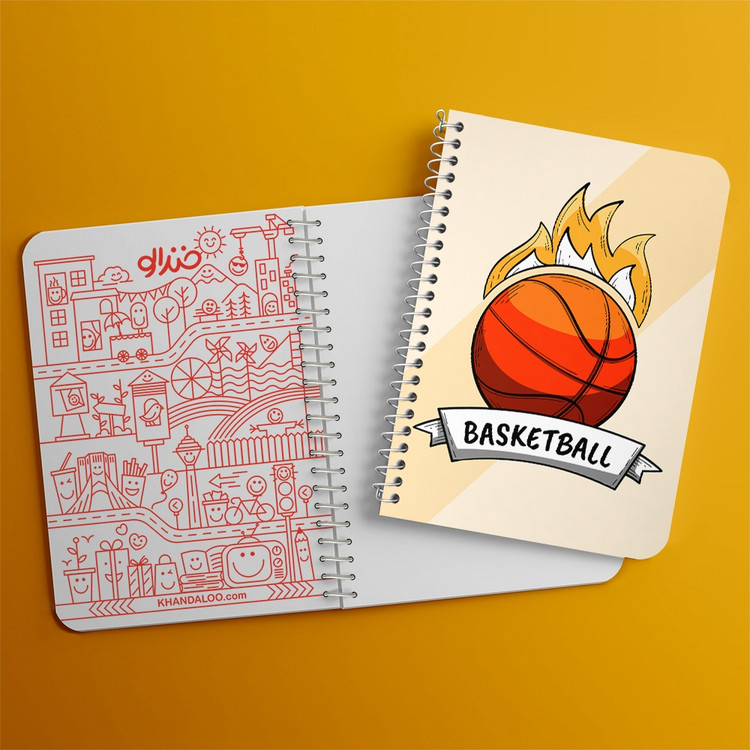 دفتر لیست خرید 50 برگ خندالو طرح بسکتبال Basketball کد 26440