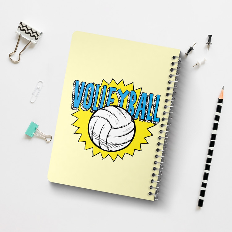 دفتر لیست خرید 50 برگ خندالو طرح والیبال Volleyball کد 26438