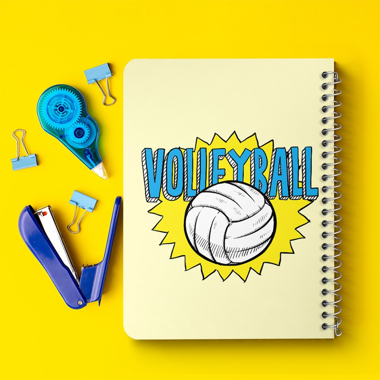 دفتر لیست خرید 50 برگ خندالو طرح والیبال Volleyball کد 26438