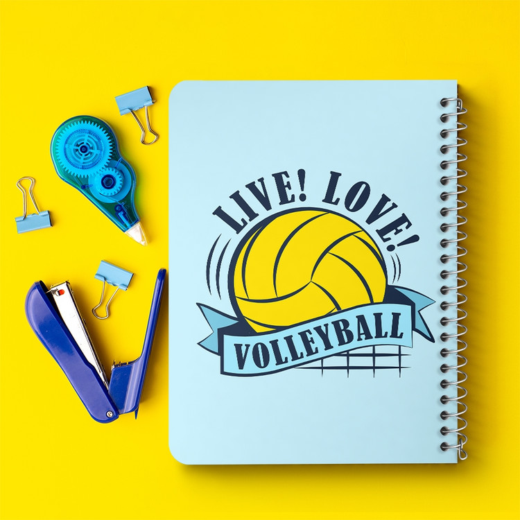 دفتر لیست خرید 50 برگ خندالو طرح والیبال Volleyball کد 26436