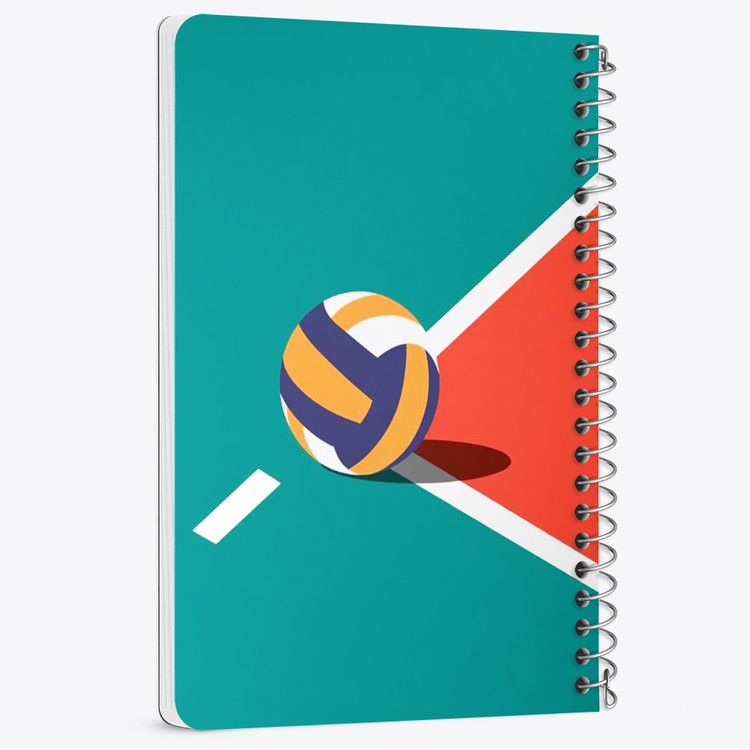 دفتر لیست خرید 50 برگ خندالو طرح والیبال Volleyball کد 26432