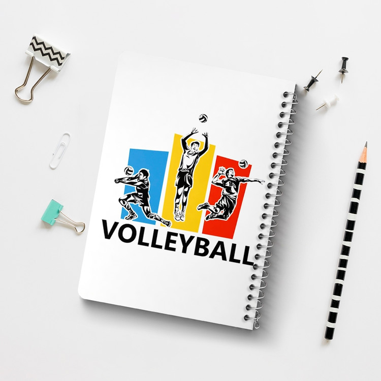 دفتر لیست خرید 50 برگ خندالو طرح والیبال Volleyball کد 26425