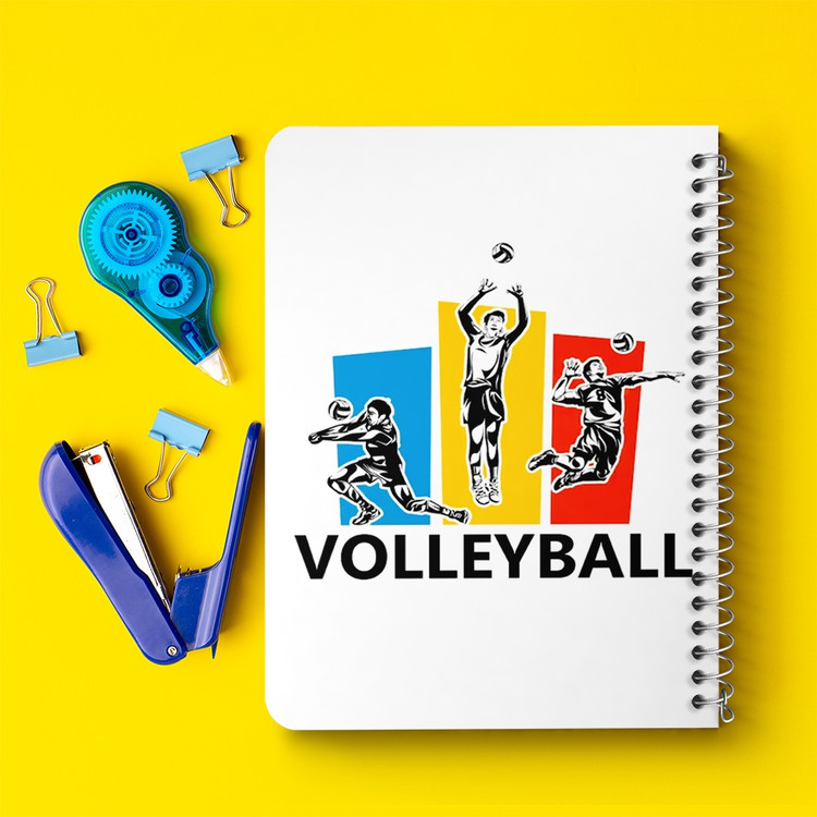 دفتر لیست خرید 50 برگ خندالو طرح والیبال Volleyball کد 26425