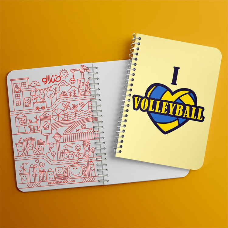 دفتر لیست خرید 50 برگ خندالو طرح والیبال Volleyball کد 26417