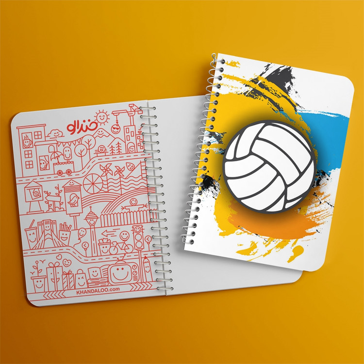 دفتر لیست خرید 50 برگ خندالو طرح والیبال Volleyball کد 26412