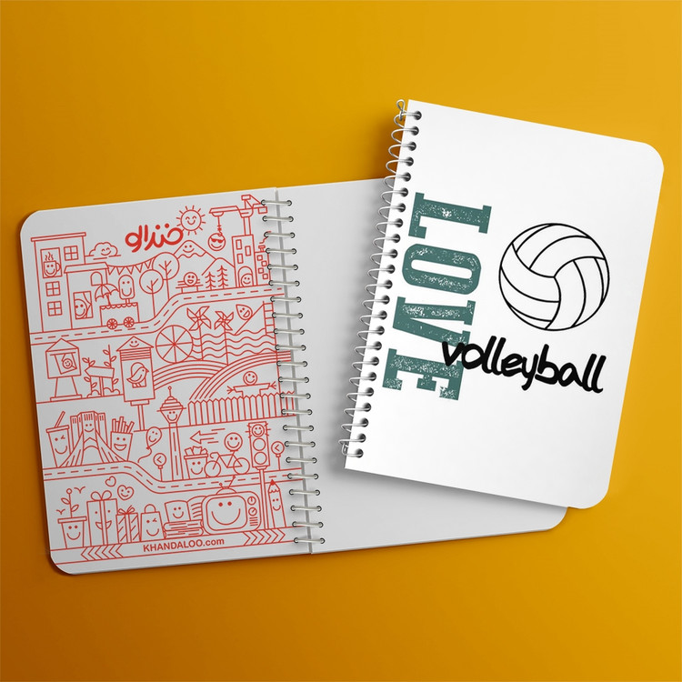دفتر لیست خرید 50 برگ خندالو طرح والیبال Volleyball کد 26406