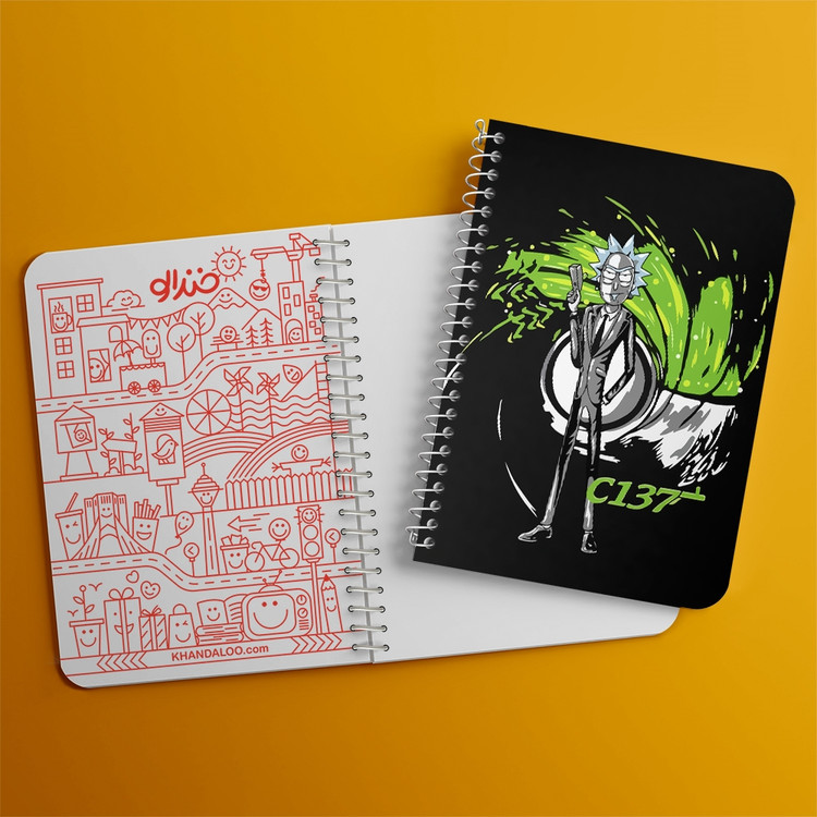 دفتر لیست خرید 50 برگ خندالو طرح انیمیشن ریک و مورتی Rick and Mort کد 26400