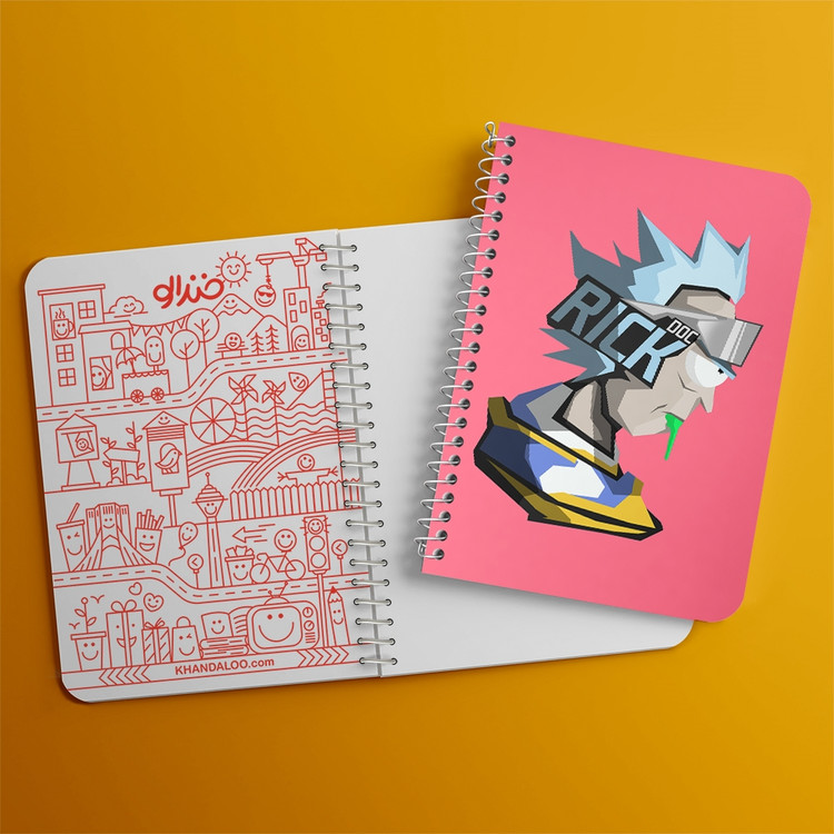 دفتر لیست خرید 50 برگ خندالو طرح انیمیشن ریک و مورتی Rick and Mort کد 26394