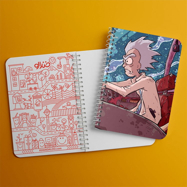 دفتر لیست خرید 50 برگ خندالو طرح انیمیشن ریک و مورتی Rick and Mort کد 26393