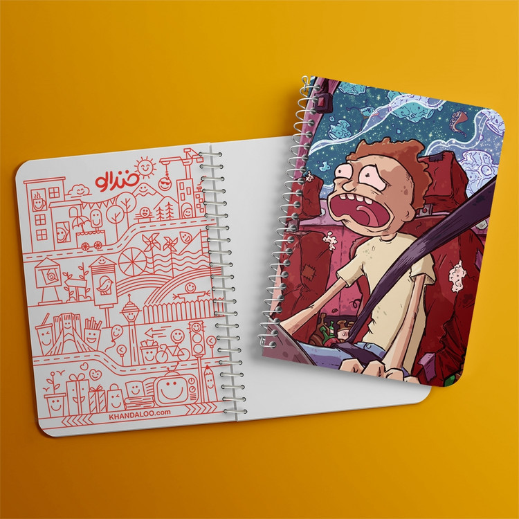 دفتر لیست خرید 50 برگ خندالو طرح انیمیشن ریک و مورتی Rick and Mort کد 26392