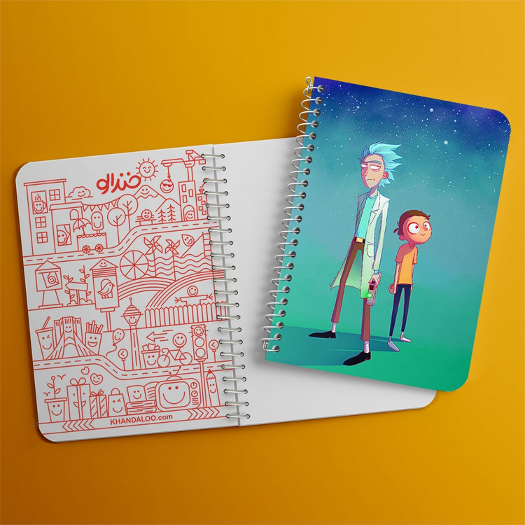 دفتر لیست خرید 50 برگ خندالو طرح انیمیشن ریک و مورتی Rick and Mort کد 26390