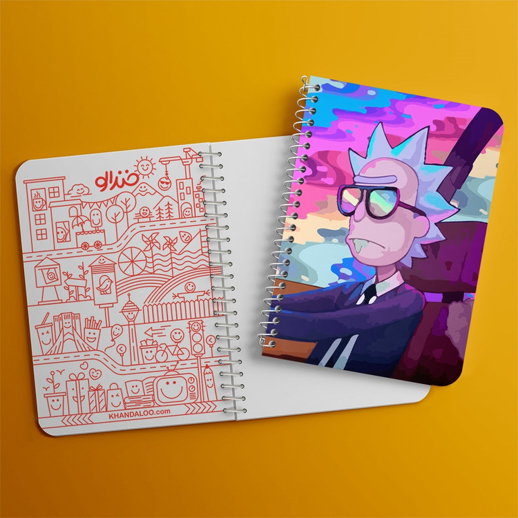 دفتر لیست خرید 50 برگ خندالو طرح انیمیشن ریک و مورتی Rick and Mort کد 26389