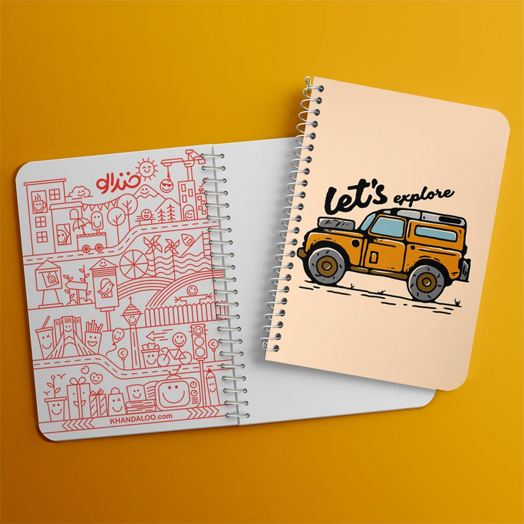 دفتر لیست خرید 50 برگ خندالو طرح آفرود Off Road کد 26316