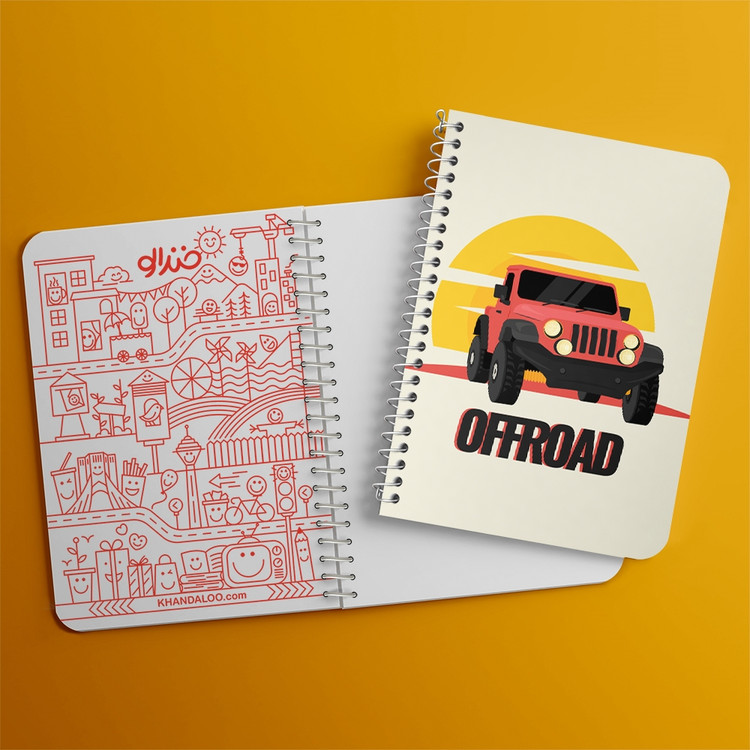 دفتر لیست خرید 50 برگ خندالو طرح آفرود Off Road کد 26299