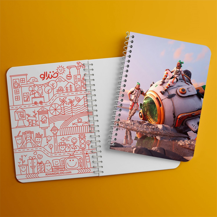 دفتر لیست خرید 50 برگ خندالو طرح بازی فورتنایت Fortnite کد 26292