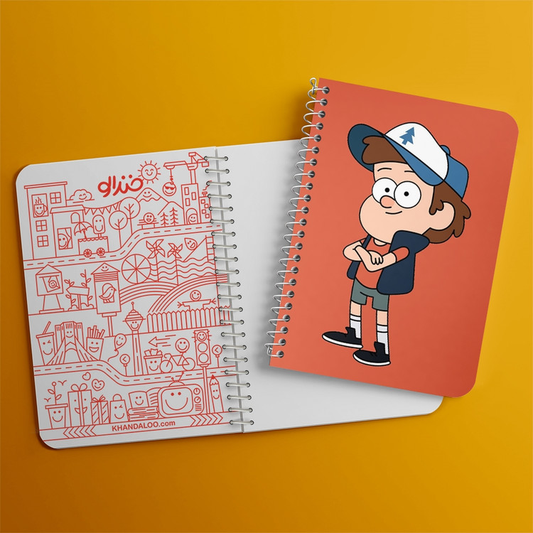 دفتر لیست خرید 50 برگ خندالو طرح دیپر انیمیشن آبشار جاذبه Gravity Falls کد 26082