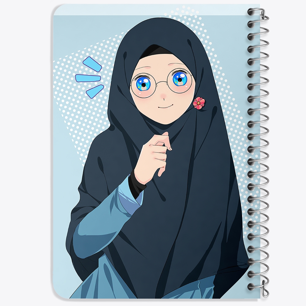 دفتر لیست خرید 50 برگ خندالو طرح دخترانه باحجاب کد 26026