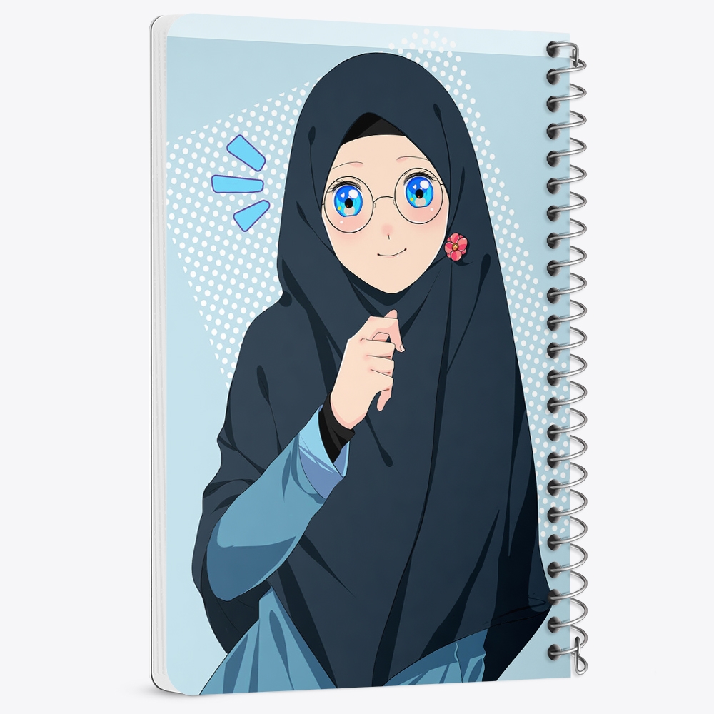 دفتر لیست خرید 50 برگ خندالو طرح دخترانه باحجاب کد 26026