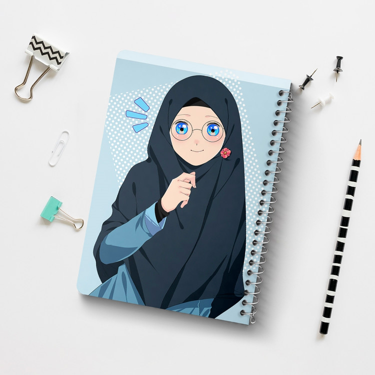 دفتر لیست خرید 50 برگ خندالو طرح دخترانه باحجاب کد 26026