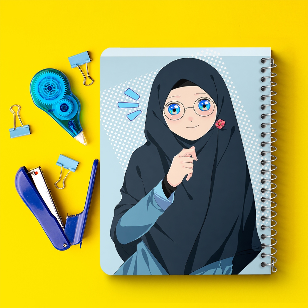 دفتر لیست خرید 50 برگ خندالو طرح دخترانه باحجاب کد 26026