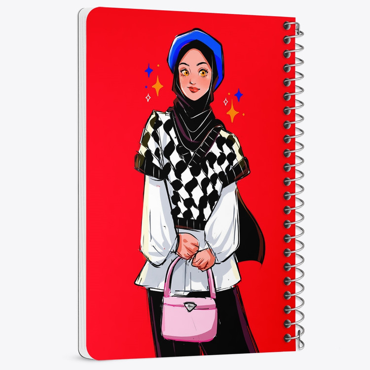 دفتر لیست خرید 50 برگ خندالو طرح دخترانه باحجاب کد 26023