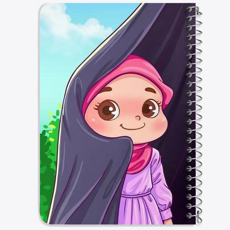 دفتر لیست خرید 50 برگ خندالو طرح دخترانه باحجاب کد 26015