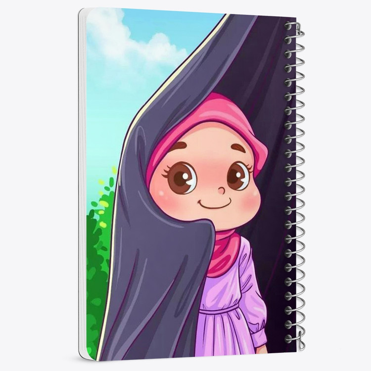 دفتر لیست خرید 50 برگ خندالو طرح دخترانه باحجاب کد 26015