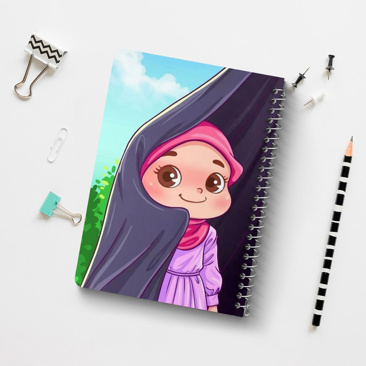 دفتر لیست خرید 50 برگ خندالو طرح دخترانه باحجاب کد 26015