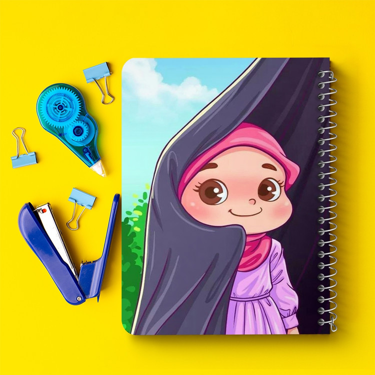 دفتر لیست خرید 50 برگ خندالو طرح دخترانه باحجاب کد 26015