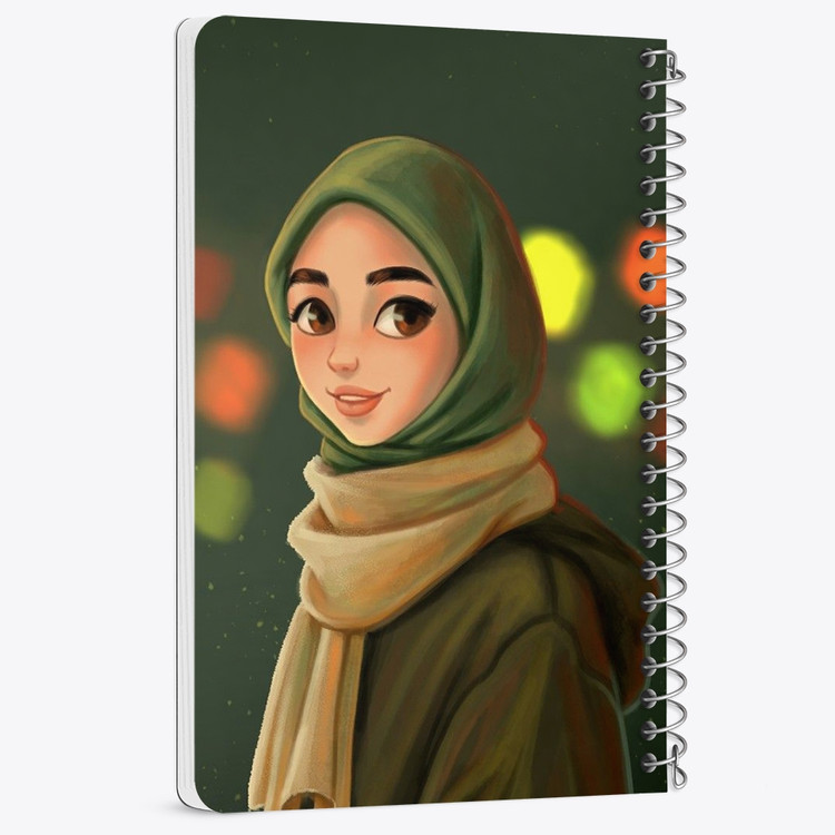 دفتر لیست خرید 50 برگ خندالو طرح دخترانه باحجاب کد 25995
