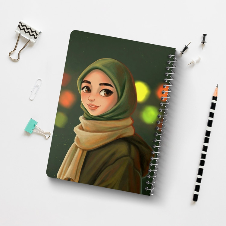 دفتر لیست خرید 50 برگ خندالو طرح دخترانه باحجاب کد 25995