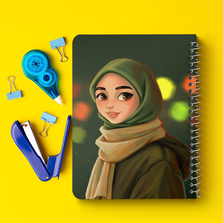 دفتر لیست خرید 50 برگ خندالو طرح دخترانه باحجاب کد 25995