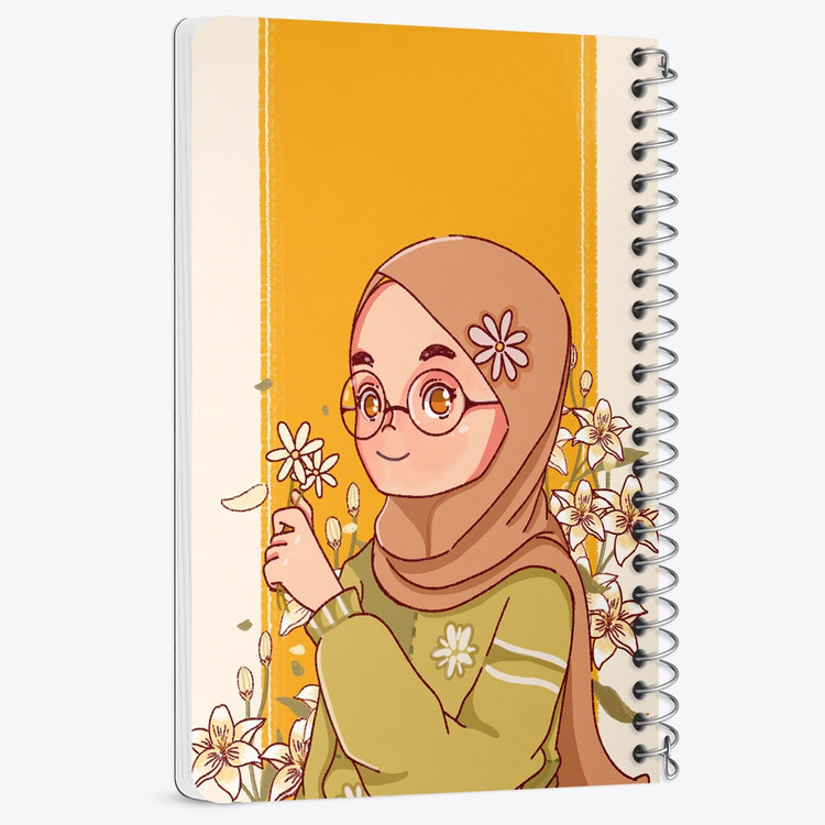 دفتر لیست خرید 50 برگ خندالو طرح دخترانه باحجاب کد 25989