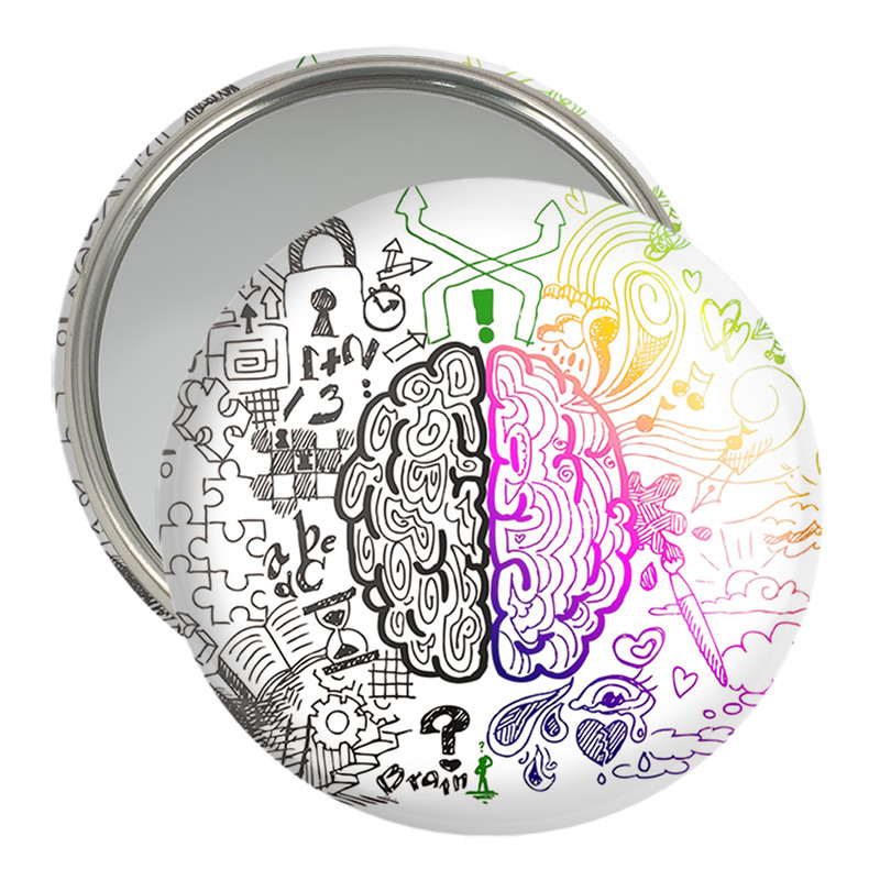 آینه جیبی خندالو مدل مغز Brain کد 31061