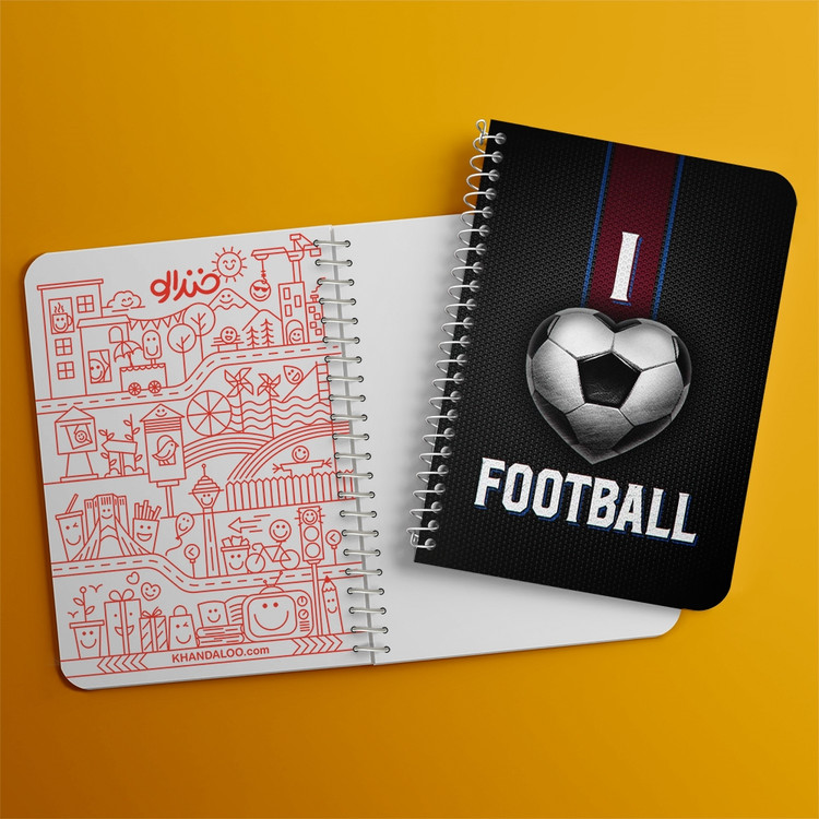 دفتر لیست خرید 50 برگ خندالو طرح فوتبال Football کد 25981