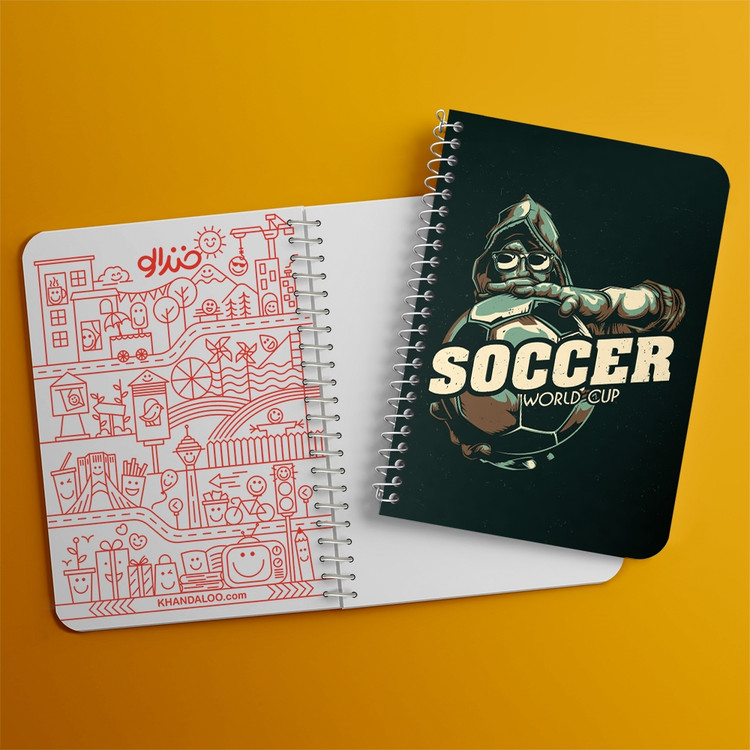 دفتر لیست خرید 50 برگ خندالو طرح فوتبال Football کد 25979