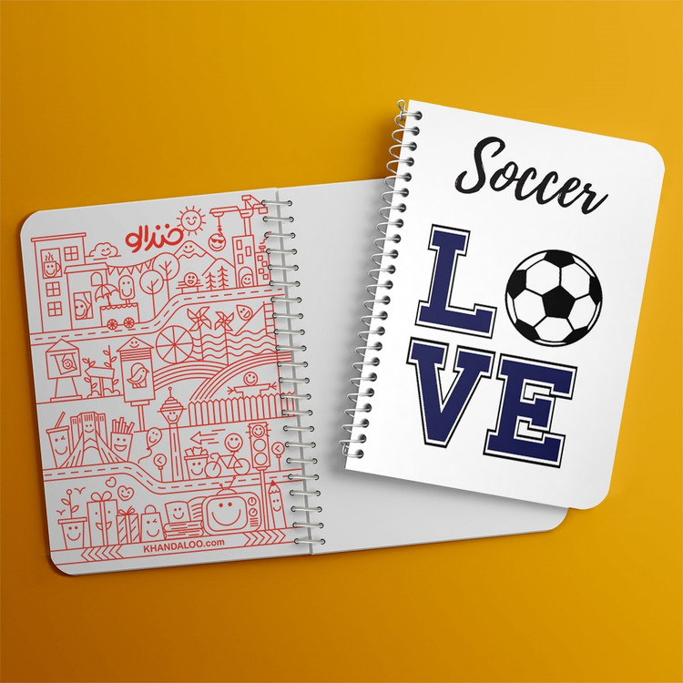 دفتر لیست خرید 50 برگ خندالو طرح فوتبال Football کد 25978