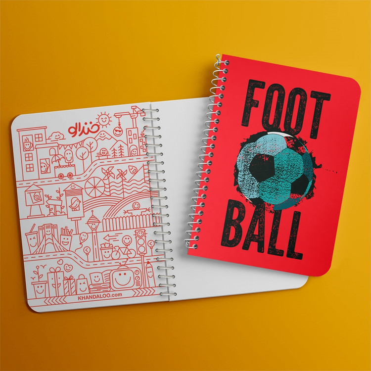 دفتر لیست خرید 50 برگ خندالو طرح فوتبال Football کد 25965