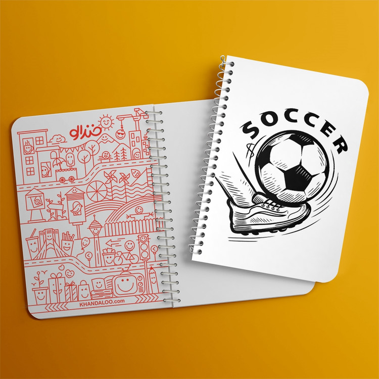 دفتر لیست خرید 50 برگ خندالو طرح فوتبال Football کد 25956