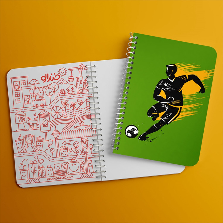 دفتر لیست خرید 50 برگ خندالو طرح فوتبال Football کد 25942