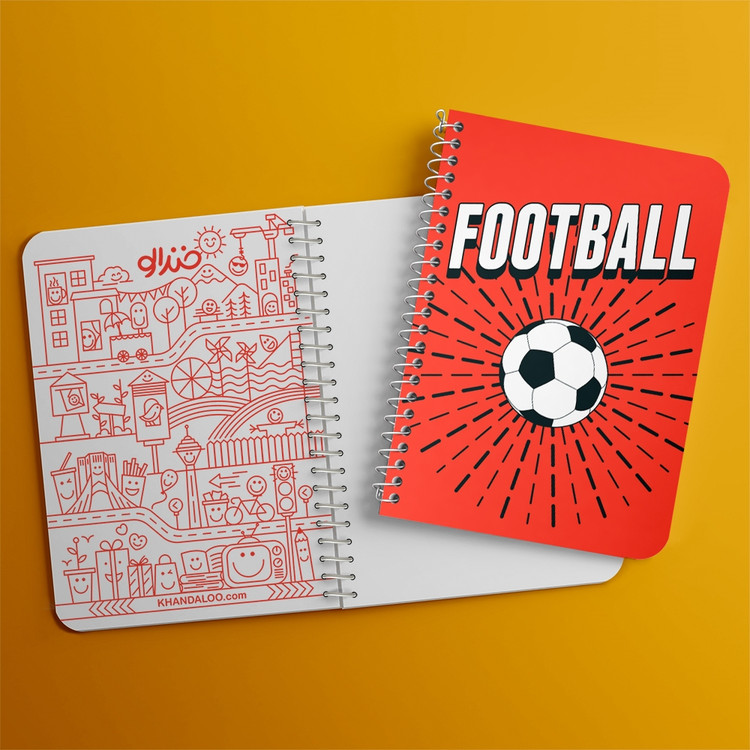 دفتر لیست خرید 50 برگ خندالو طرح فوتبال Football کد 25941