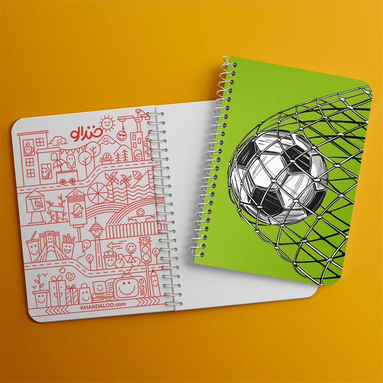 دفتر لیست خرید 50 برگ خندالو طرح فوتبال Football کد 25938