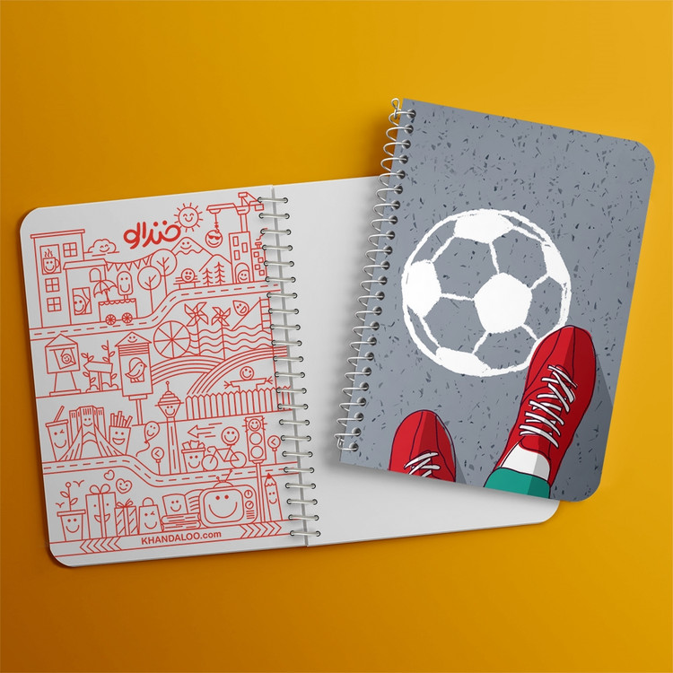 دفتر لیست خرید 50 برگ خندالو طرح فوتبال Football کد 25935