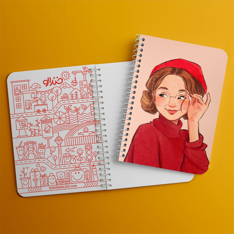 دفتر لیست خرید 50 برگ خندالو طرح دخترانه کد 25651