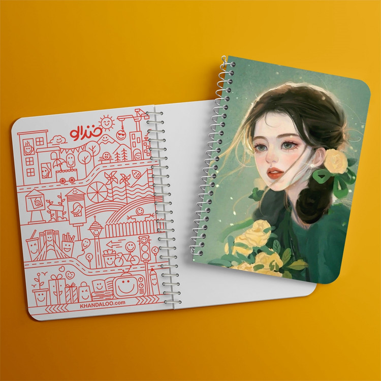 دفتر لیست خرید 50 برگ خندالو طرح دخترانه کد 25620