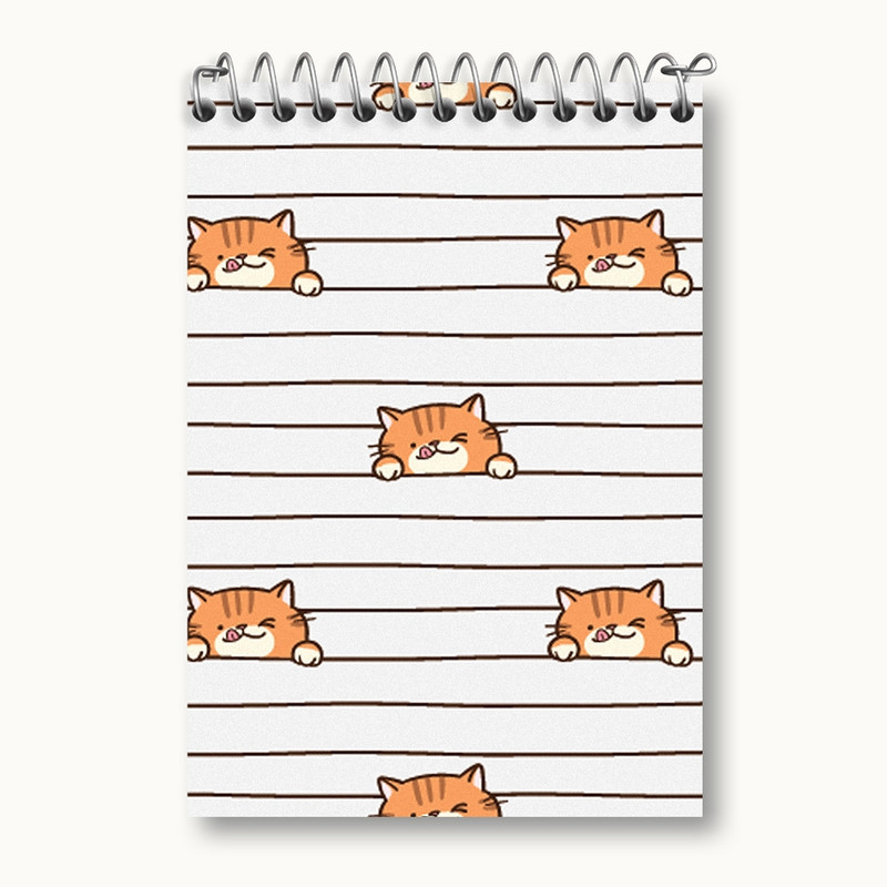 دفتر یادداشت 50 برگ خندالو مدل گربه (Cat) کد N958