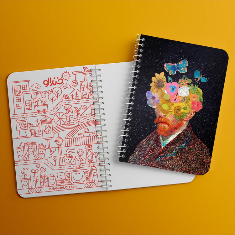 دفتر لیست خرید 50 برگ خندالو طرح ونسان ونگوگ کد 25467