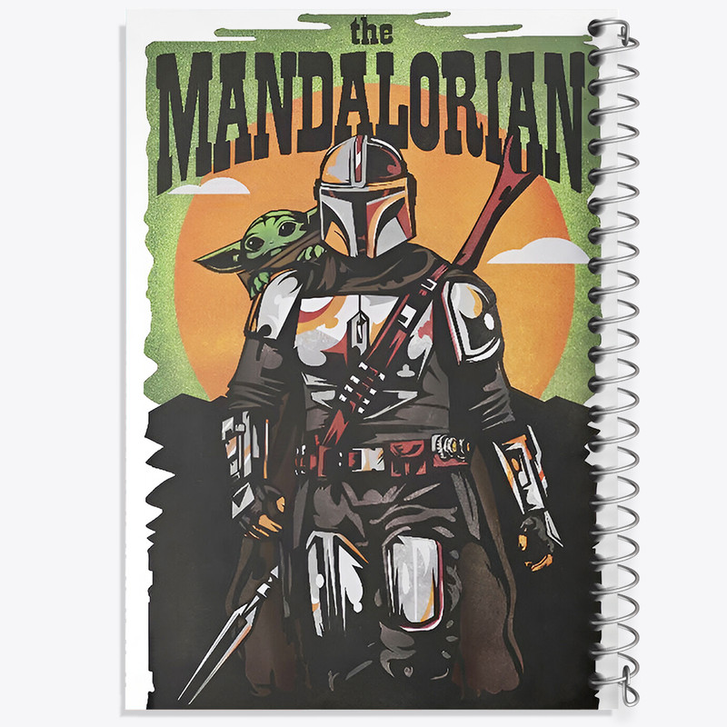 دفتر مشق 50 برگ خندالو طرح مندلورین (The Mandalorian) کد F13747